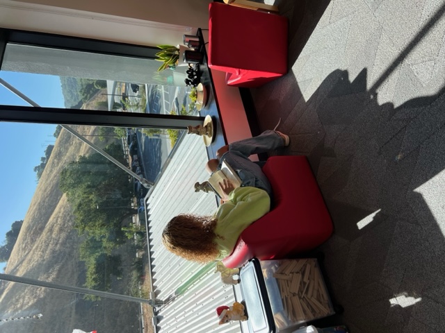  Student reading in the Library